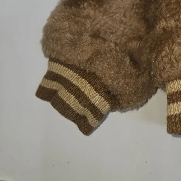 Vintage Boy's Fleece Coat Jacket Size 18 Months All Pro Football Brown Insulated - Picture 6 of 14